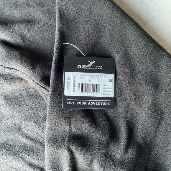 Eddie Bauer Women's Quest 1/4 Zip jacket size L black NWT in packaging‎ - Picture 4 of 7